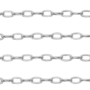 Stainless Steel - Rostfrei Stahl Schmuckzubeh&ouml;r Gliederkette Ankerkette Silber