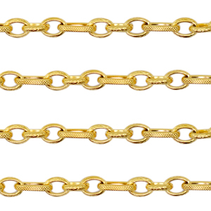 Stainless Steel - Rostfrei Stahl Schmuckzubeh&ouml;r Gliederkette Ankerkette Gold