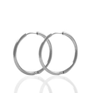 Ohrringe aus Stainless Steel - Rostfreiem Stahl Creolen 22mm Silber