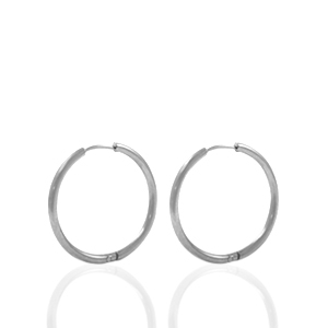 Ohrringe aus Stainless Steel - Rostfreiem Stahl Creolen 16mm Silber