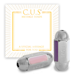C.U.S&reg; Schmuck Message Beads "love" Silber (Nickelfrei)