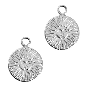 Stainless Steel - Rostfrei Stahl Anh&auml;nger Sonne Silber