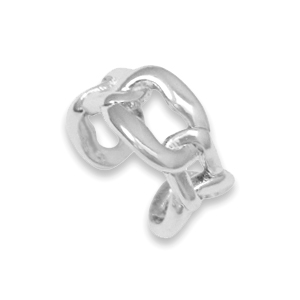 Brass TQ Metall Ear Cuff Silber