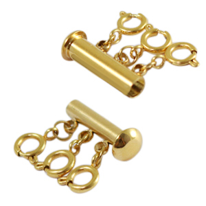 Stainless Steel - Rostfrei Stahl Schmuckzubeh&ouml;r Halskette Abstandshalter Gold