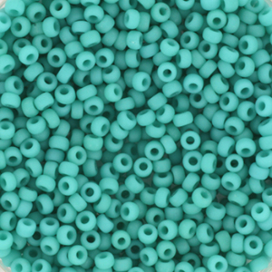 Miyuki Rocailles 11/0 Opaque matte turquoise green 11-412F