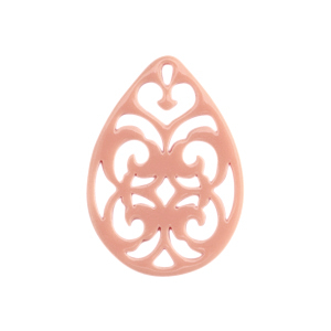 Resin Anh&auml;nger Barock Tropfen Vintage pink