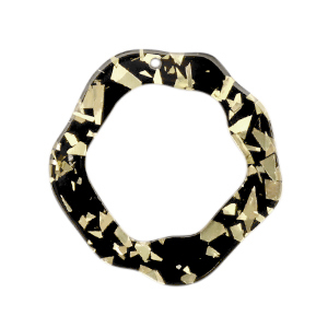 Resin Anh&auml;nger asymmetrisch Champagne-black