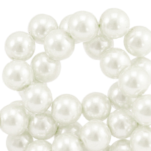 Glaswachsperlen 10mm Off white