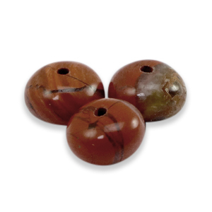 Natursteinperlen Graniet Rondell 8x5mm Cedar red