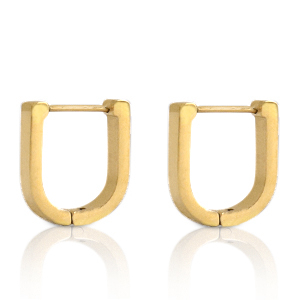 Ohrringe aus Stainless Steel - Rostfreiem Stahl Hufeisen Gold