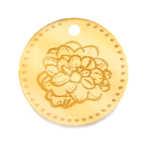 Plexx Anh&auml;nger 20mm Geburtsblume Oktober-Ringelblume Gold