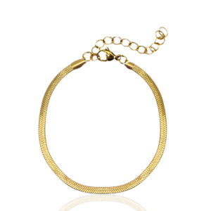 Armb&auml;nder aus Stainless Steel - Rostfreiem Stahl Schlangenkette Gold