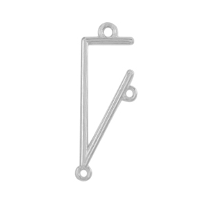 Metall Anh&auml;nger DQ Zwischenst&uuml;ck Triangle Antik silber (Nickelfrei)