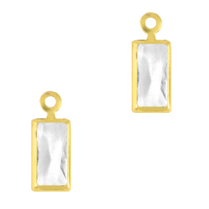 Anh&auml;nger Kristallglas Rechteck Crystal-gold