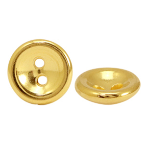 Metall Perlen DQ Knopf 10mm Gold (Nickelfrei)