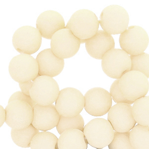 6 mm Acrylperlen matt Cashmere white