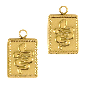 Stainless Steel - Rostfrei Stahl Anh&auml;nger Schlange Gold