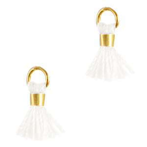Perlen Quaste 0.7cm Gold-white
