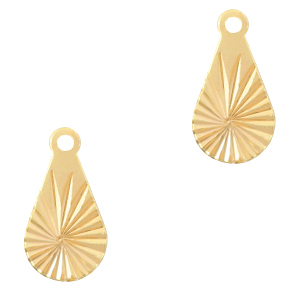 Brass TQ Metall Anh&auml;nger Tropfen Gold