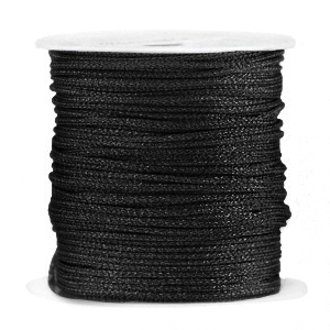 Makramee Band geflochten 1mm Black