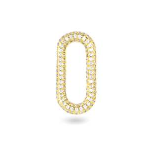 Zirkonia Zwischenst&uuml;ck Oval Gold