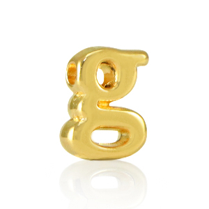 Metall Perlen Buchstabe DQ G Gold (Nickelfrei)