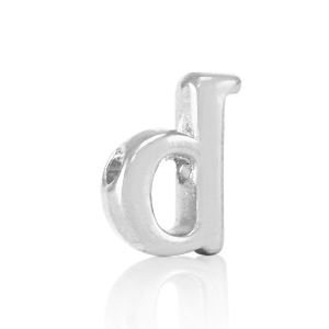 Metall Perlen Buchstabe DQ D Antik silber (Nickelfrei)