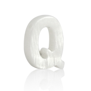 Muschel Anh&auml;nger S&uuml;&szlig;wasserperlmutt Buchstaben Q White (Naturliche Farbe Muschel)