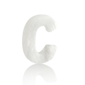 Muschel Anh&auml;nger S&uuml;&szlig;wasserperlmutt Buchstaben C White (Naturliche Farbe Muschel)