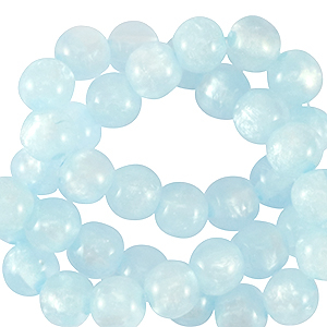 Polaris Perlen 6 mm rund Mosso Arctic blue