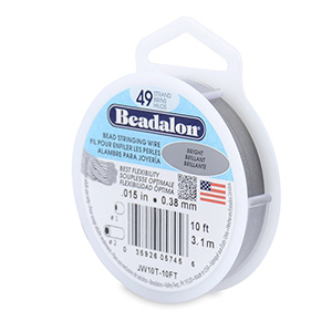 Beadalon Schmuckdraht 49 Str&auml;nge 0.38mm Bright Stainless Steel