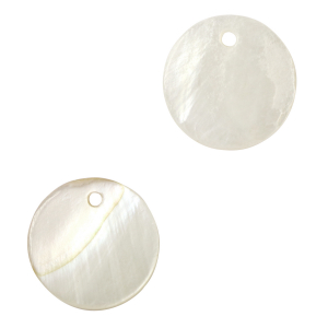 Muschel Anh&auml;nger S&uuml;&szlig;wasserperlmutt 8mm White (Naturliche Farbe Muschel)