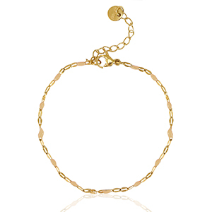 Armb&auml;nder aus Stainless Steel - Rostfreiem Stahl Latte beige-gold
