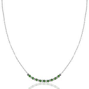 Ketten aus Stainless Steel - Rostfreiem Stahl Emerald green-silver