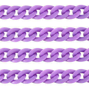 Acrylkette 22mm matt Petal purple