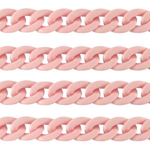 Acrylkette 18mm matt Light pink
