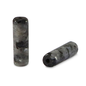 Naturstein Perlen Labradorit Tubes Dark antracite