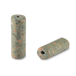 Naturstein Perlen Natursteinmischung Tubes Grey