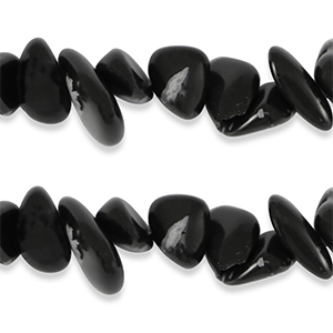 Chips Steine Perlen Obsidian Black-anthracite marble