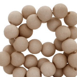 6 mm Acrylperlen Cappucino brown