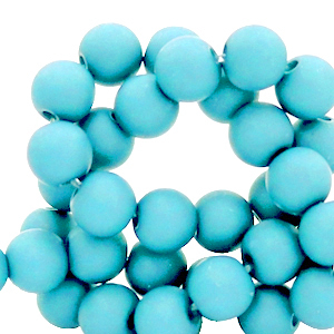 6 mm Acrylperlen Aquamarine blue