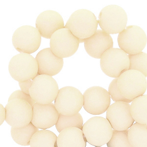 6 mm Acrylperlen Papyrus white beige