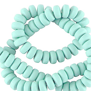 Polymer Perlen Rondell 7mm Light blue
