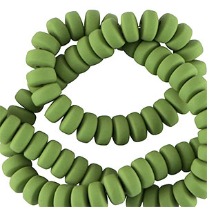 Polymer Perlen Rondell 7mm Basil green