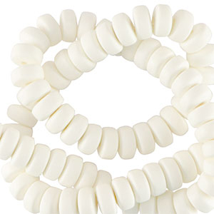 Polymer Perlen Rondell 7mm White