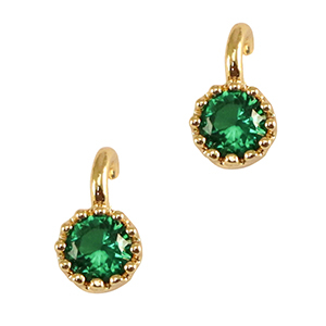 Anh&auml;nger Kristallglas Classic green-gold