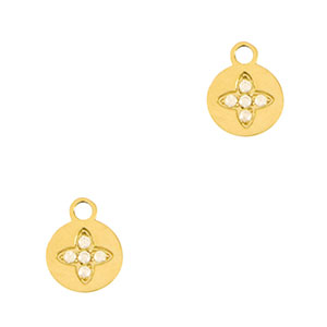 Stainless Steel - Rostfrei Stahl Anh&auml;nger Blume Gold