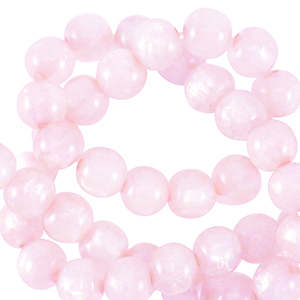 Polaris Perlen 8 mm rund Mosso Lotus pink