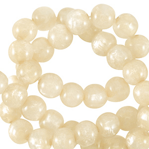 Polaris Perlen 4 mm rund Mosso Prosecco white