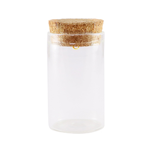 Wunschflaschen mit Kork 5x3cm Transparent